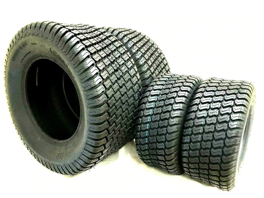 Four Lawn Mower Tires 15x6-6 20x10-8 4 Ply 332 Lawn Tractor Garden 20x10.00-8...