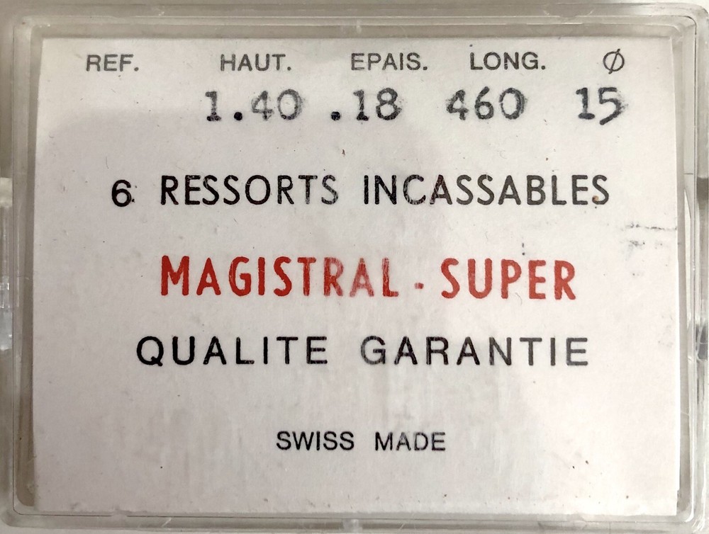 1X Mainspring 1.40x0.18mm Ø15 460/140 EE46 Watch Repair Part