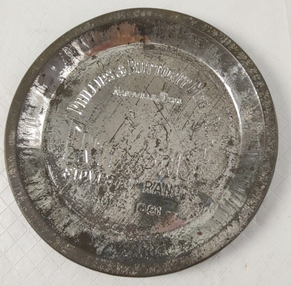 Enterprise Stoves & Ranges Phillips Buttorff Mfg Adv Pie Tin Nashville #21532