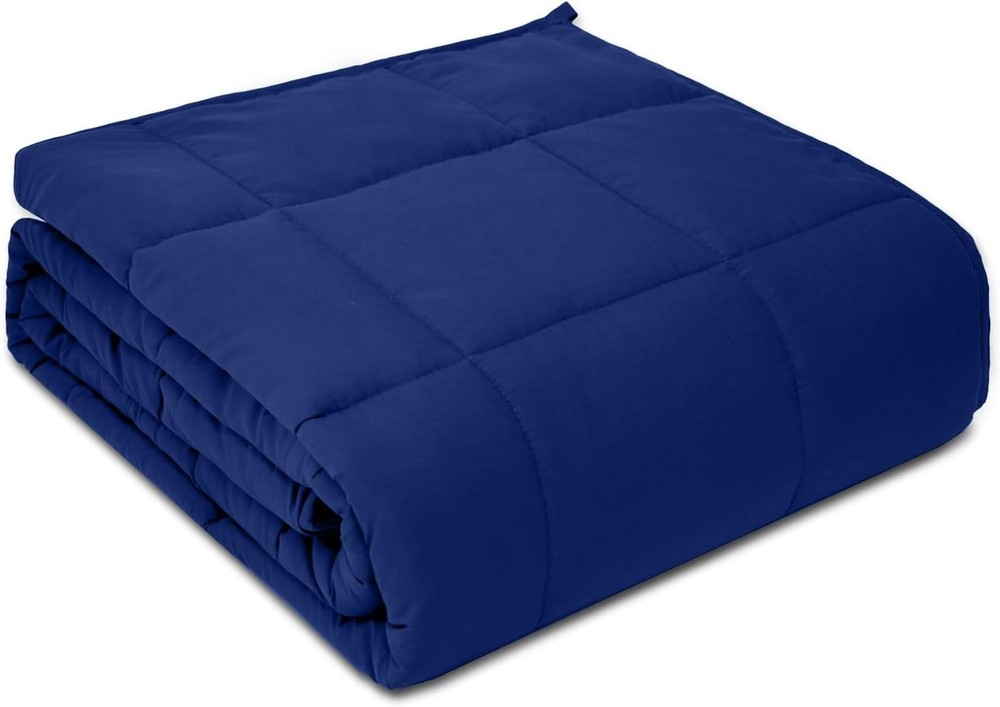 Weighted Blanket 88''x104''x20lbs 88*104&20lbs, Navy Blue