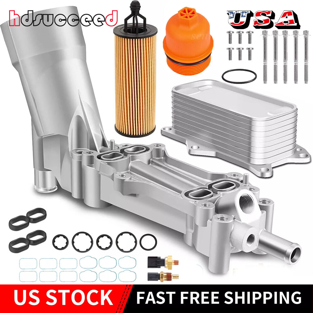 Aluminum Oil Cooler Filter Housing for 11-16 Chrysler Dodge Jeep Ram 3.6L Engine