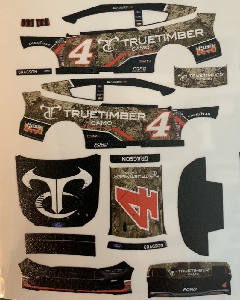 Custom 2025 Noah Gragson #4 True Timber 1/64 NASCAR Peel & Stick Decals
