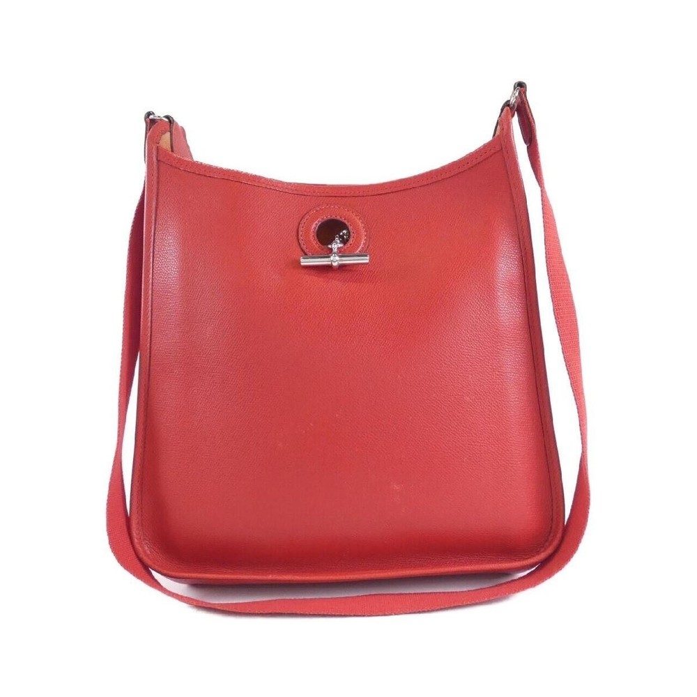 HERMES Vespa PM Shoulder Bag in Epsom Leather with Engraved Detail