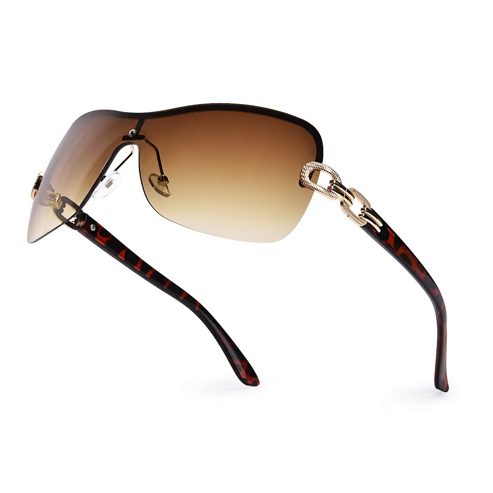 Y2K Trendy Brown Sunglasses for Women and Men, Retro Style Fashion