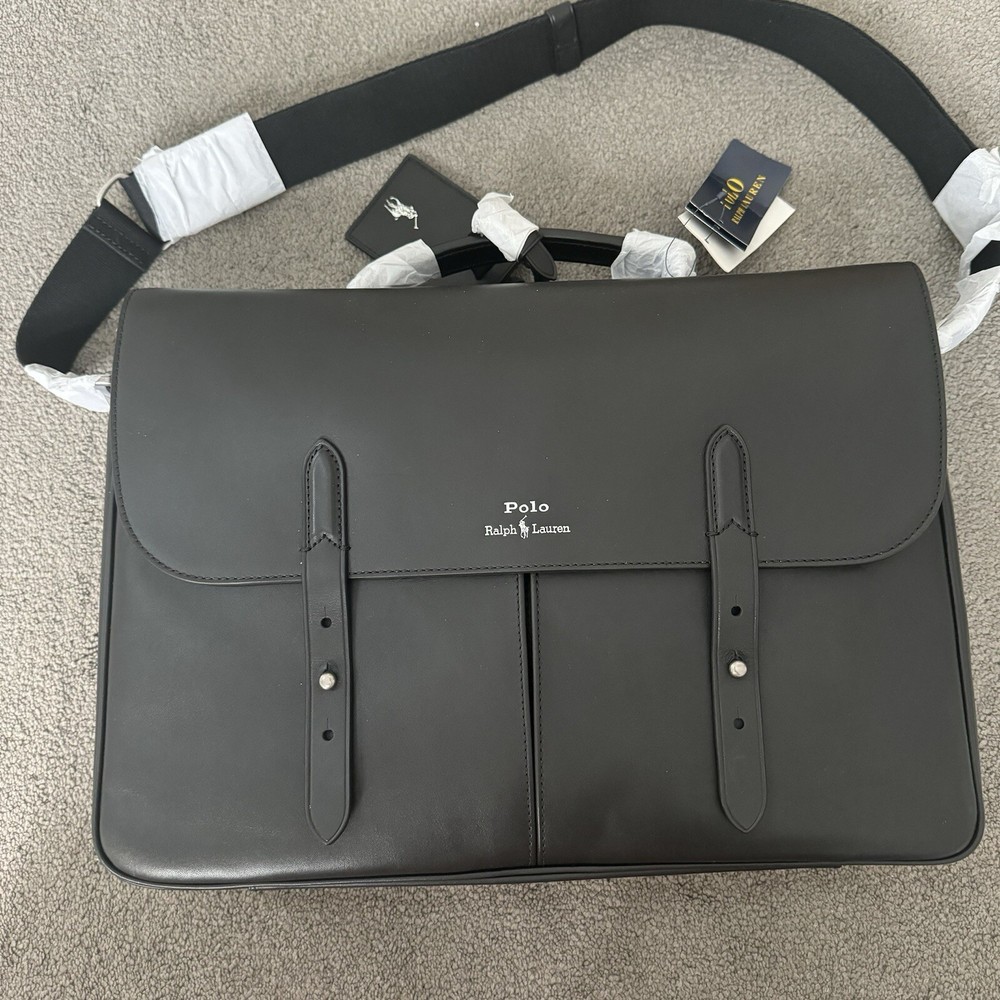Leather Polo Ralph Lauren Bag (Black)