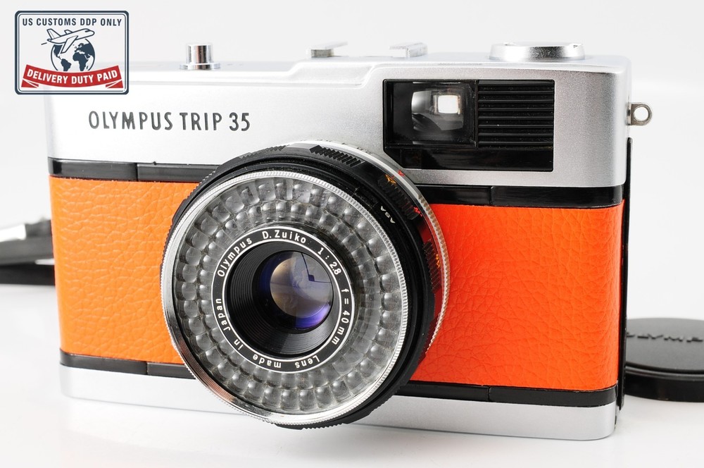 [ Mint ] OLYMPUS TRIP 35 Orange Point & Shoot Film Camera from Japan #1059