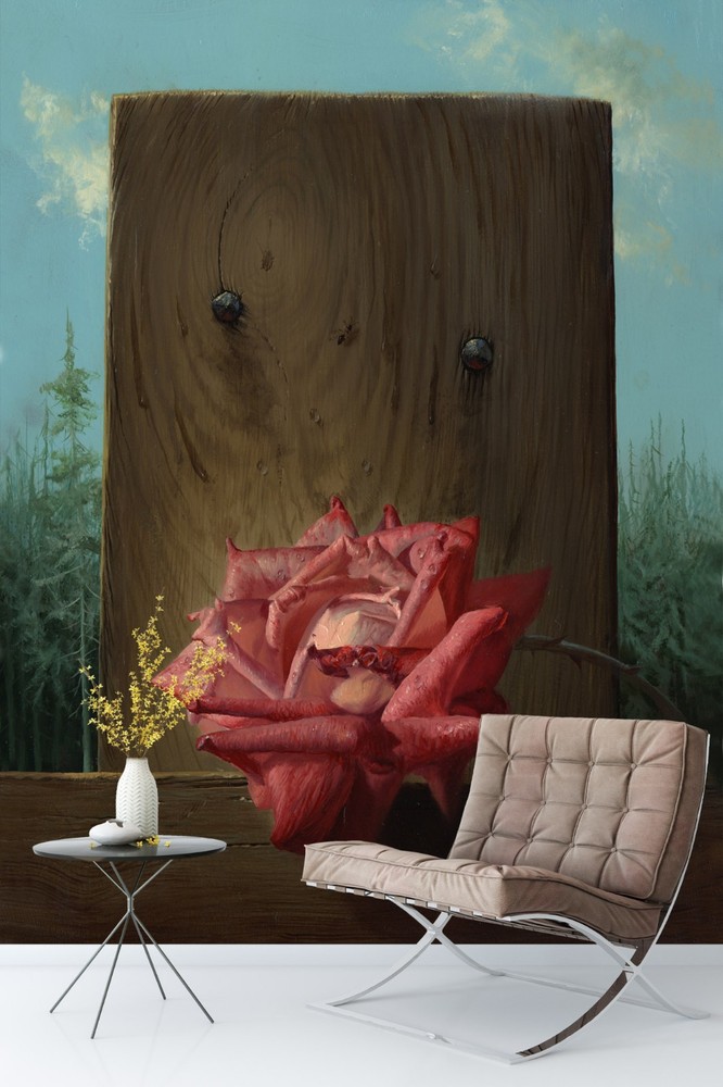 3D Pink Rose Plant Close-up Wall Murals Wallpaper Murals Wall Sticker 3