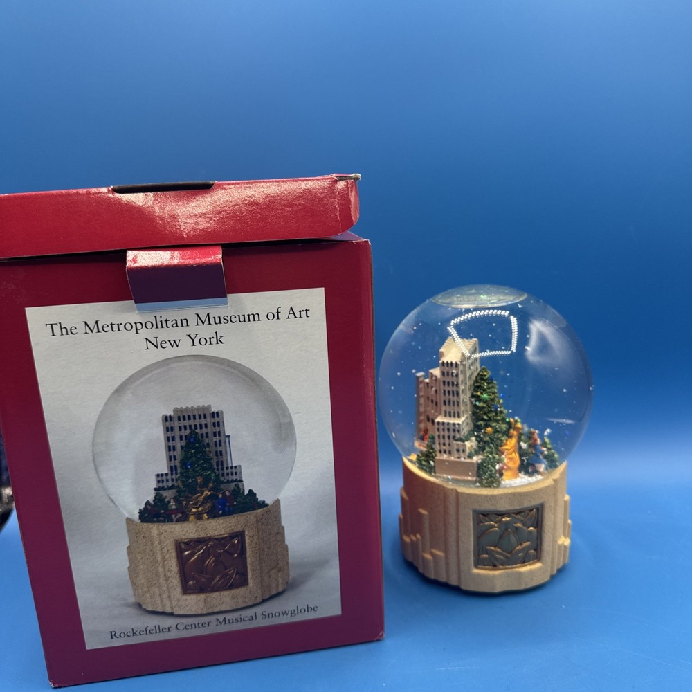Rockefeller Center New York Musical Snow Globe Metropolitan Museum Of Art