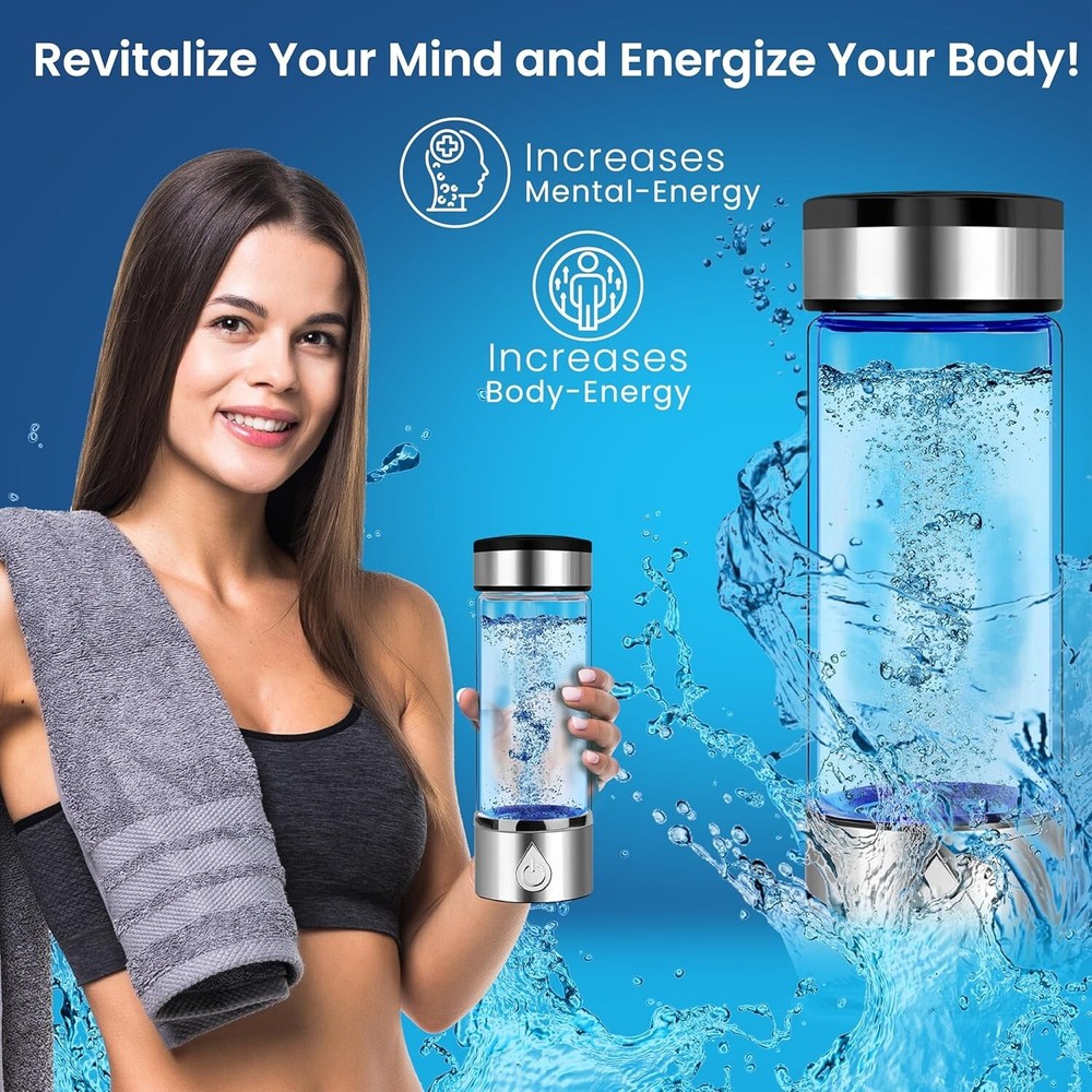 Hydrogen Rich Generator Water Cup Alkaline Ionizer Maker Bottle Anti-Oxidation