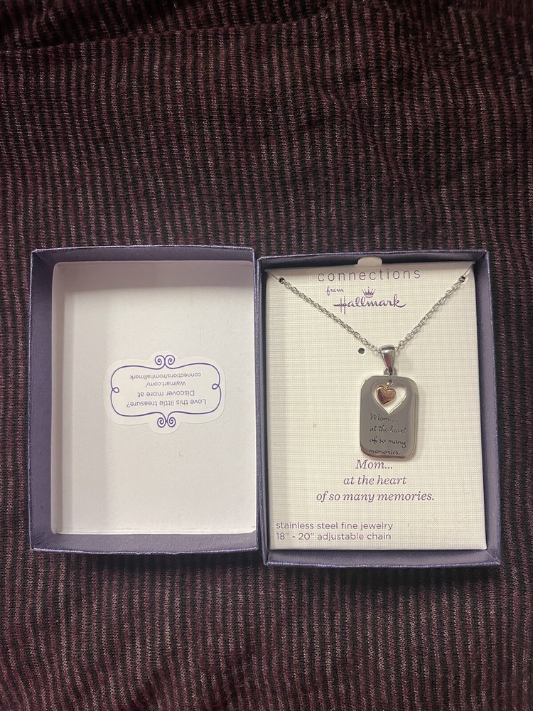 Mothers Day Silver Tone Necklace-image