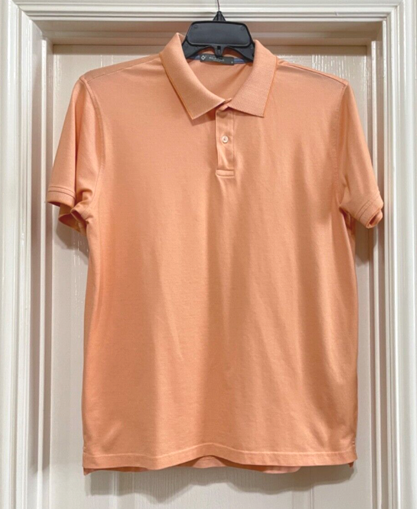 Members Mark Stretch Cotton Mens Polo Shirt Medium Peach-image