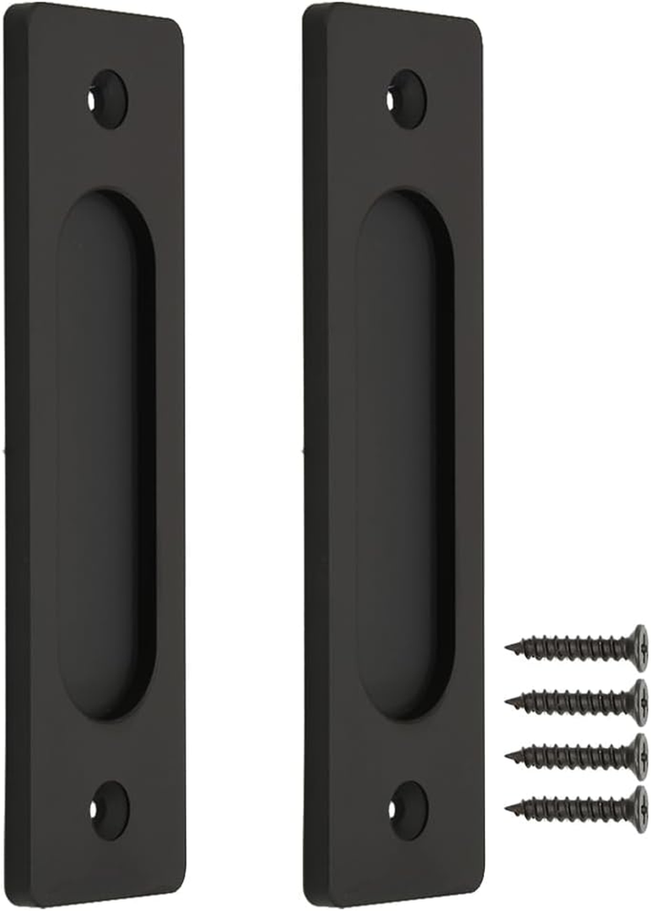 6 Inch Finger Flush Pulls for Sliding Barn Doors and Closet Pockets
