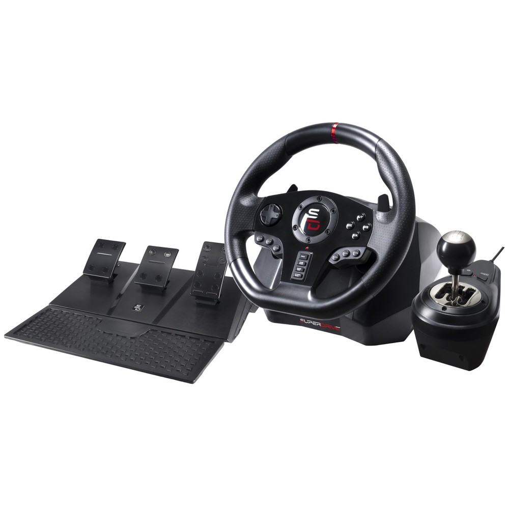 Superdrive Gs850-x Racing Wheel with Manual Shifter, 3 Pedals & Paddle Shifters