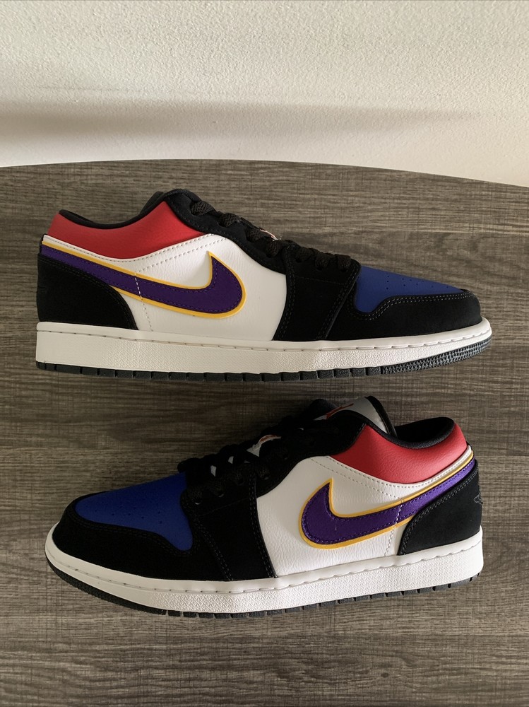 Size 10 - Nike Air Jordan 1 Retro Low Lakers Top 3 Rivals 2019
