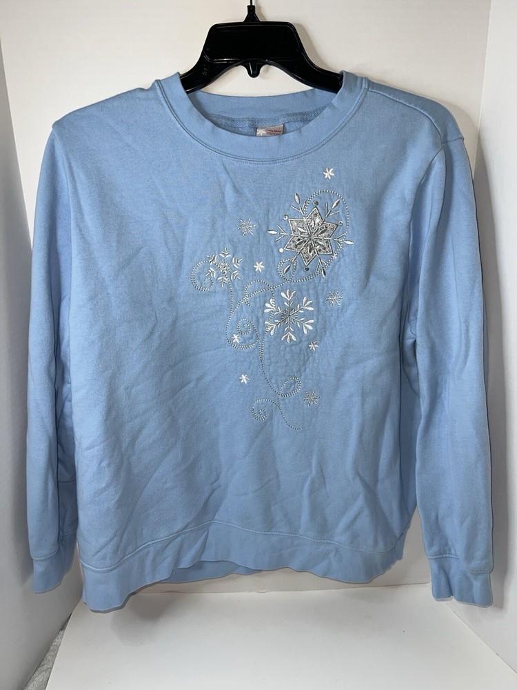 Holiday Editions Blue Sweatshirt Regular Crew Neck Jumper Womens XXL