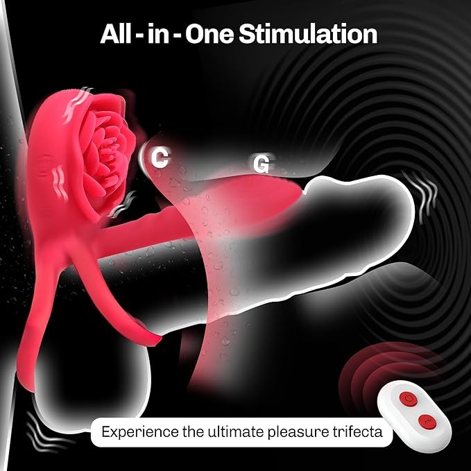 Penis Cock Ring Vibrator G-spot Dildo Massager Sex Toy For Men Couples Longer