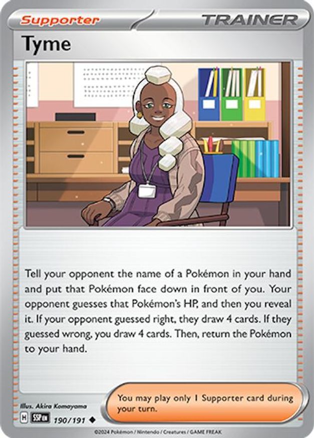 Pokemon Tyme (190/256) Surging Sparks LP REVERSE HOLO