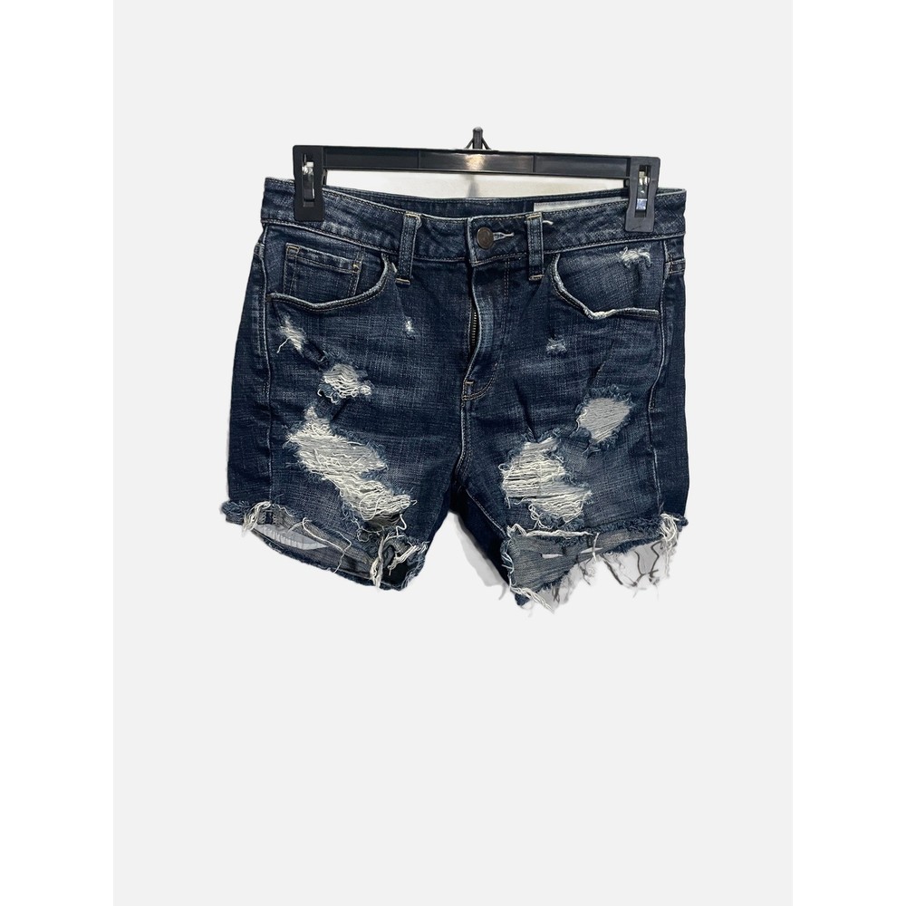 Treasure & Bond Denim Shorts Womens 25 Blue Distressed High Rise Boyfriend Raw