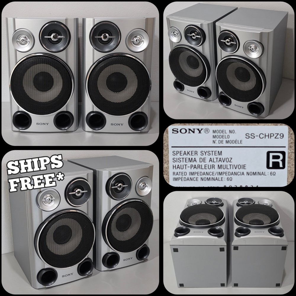Sony SS-CHPZ9 3-Way Bookshelf Speakers Full Range Audio System 140W* OPEN BOX
