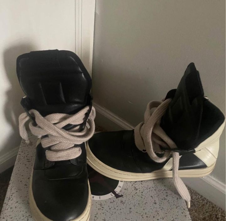 Rick Owen Jumbo Laced Geobasket Sneakers
