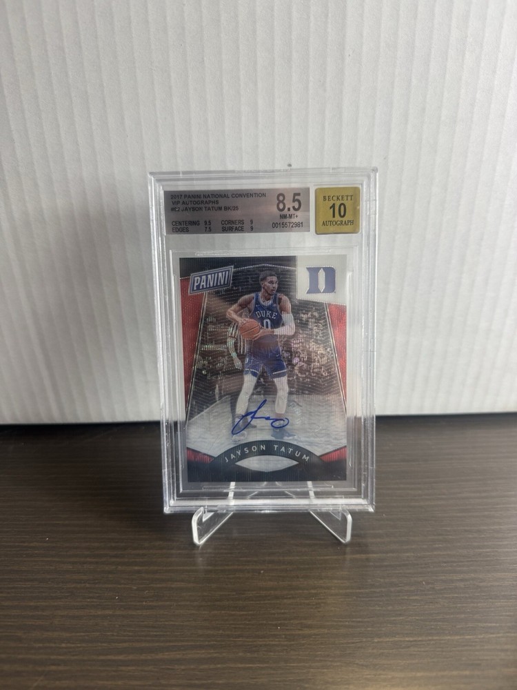 2017 Panini National Convention VIP Jayson Tatum Auto /25 Rookie RC  Beckett 8.5