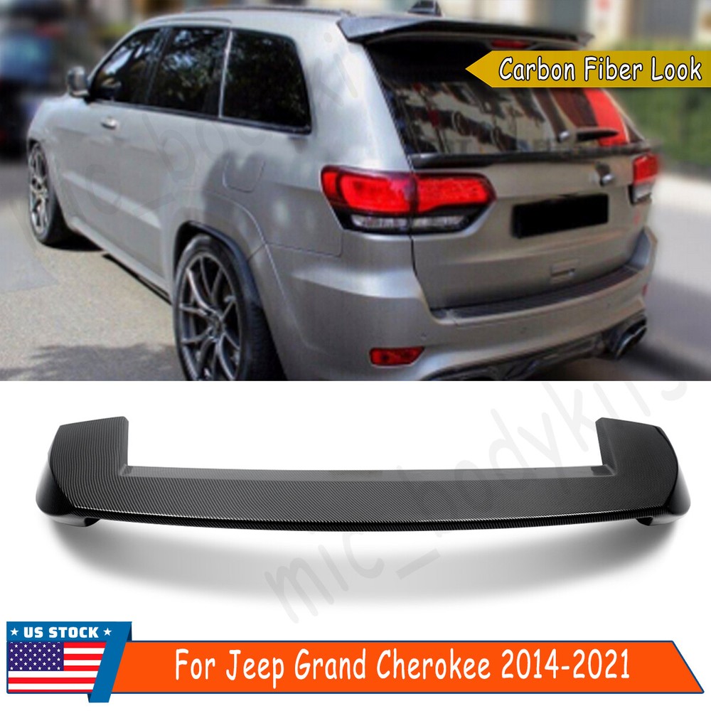 For Jeep Grand Cherokee 2014-2021 Rear Roof Trunk Spoiler SRT Style Carbon Look