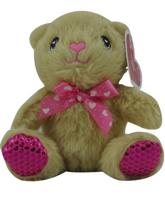 Chocolate-Scented Teddy Bear Plush Toy with Seasonal Hearts  -image