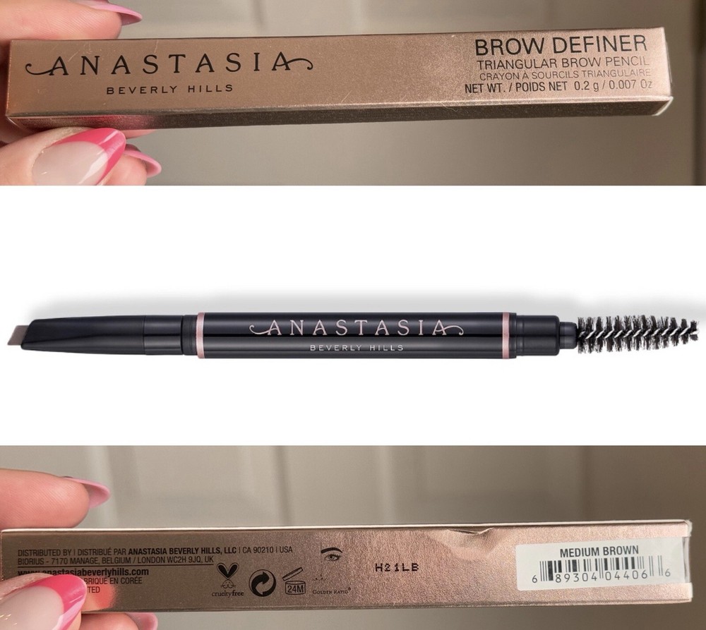 Anastasia Beverly Hills Brow Definer Medium Brown Triangle Full Size Sealed New