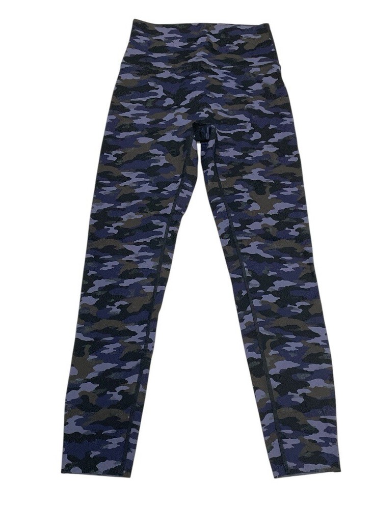 AERIE Chill Play Move Womens Blue Camo High Waisted Leggings Size M
