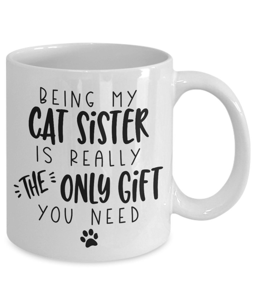 Cat Sister Gift For Cat Sister Cat Sister Mug Cat Sister Christmas Gift Cat