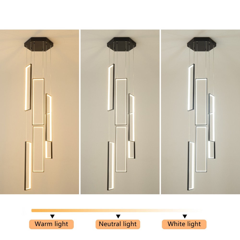 Modern 6-LED Raindrop Chandelier Pendant Lamp for Living Room Ceiling