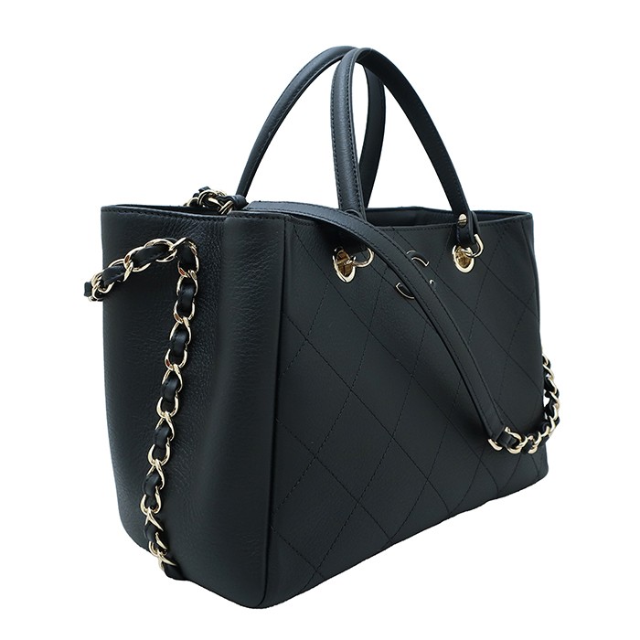 CHANEL Small Shopping Bag Matelasse Black AS0356 A 559270