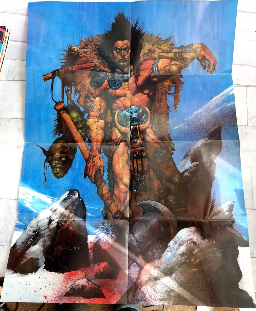 2000 AD Slaine The Megascan Comic Book Giant Poster A5 Vintage 1983