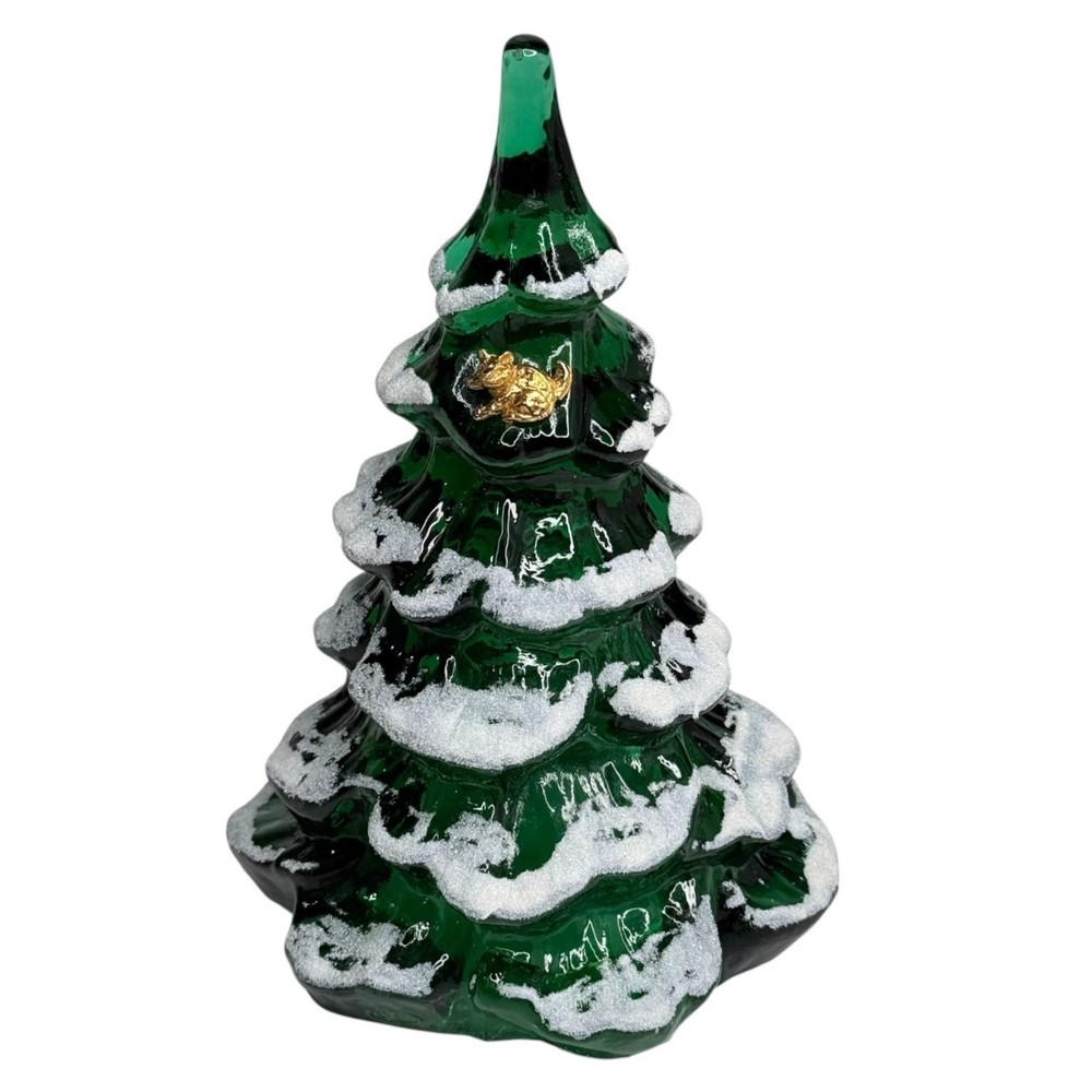 Fenton Glass Christmas Tree Figurine 6.5