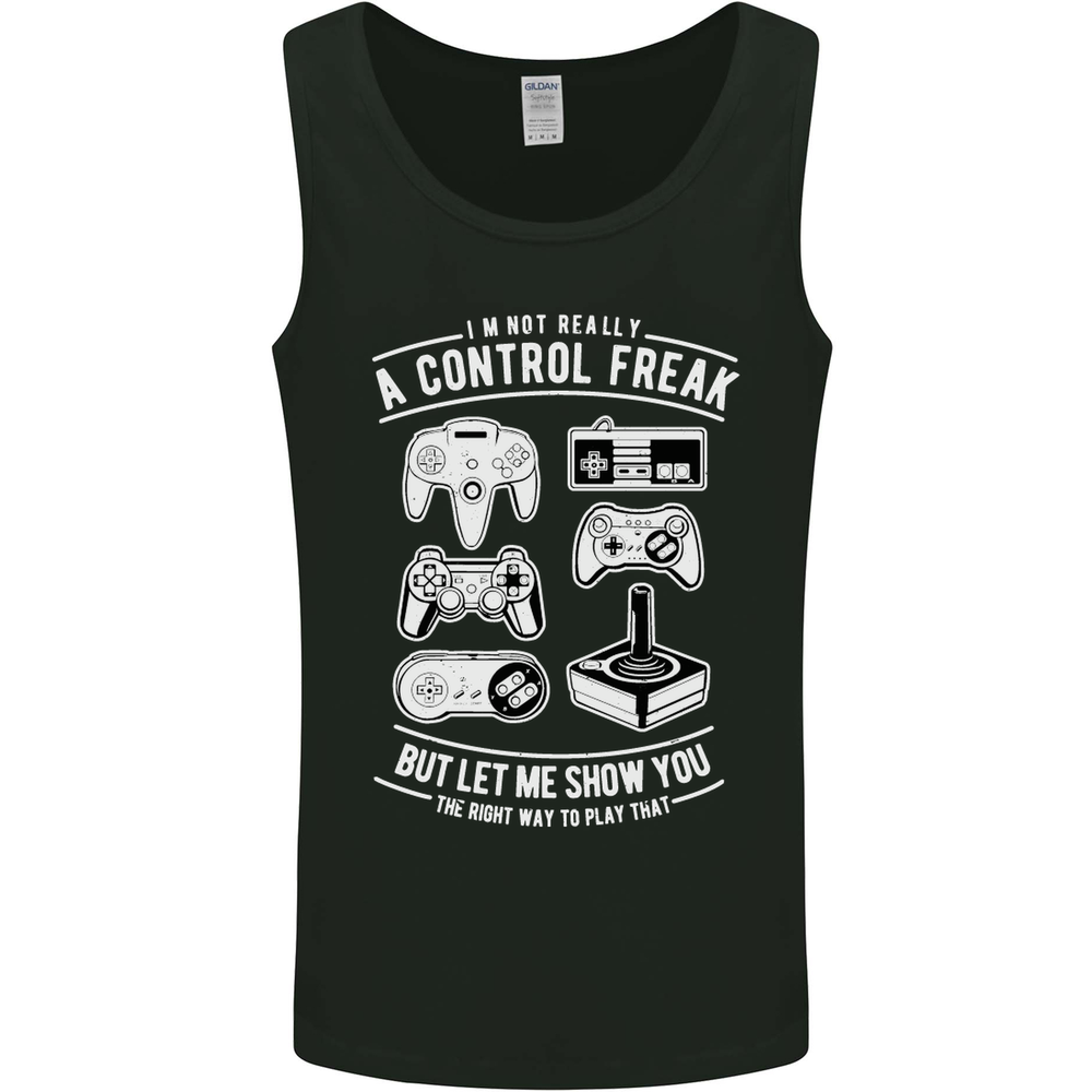 Control Freak Funny Gaming Gamer Mens Vest Tank Top