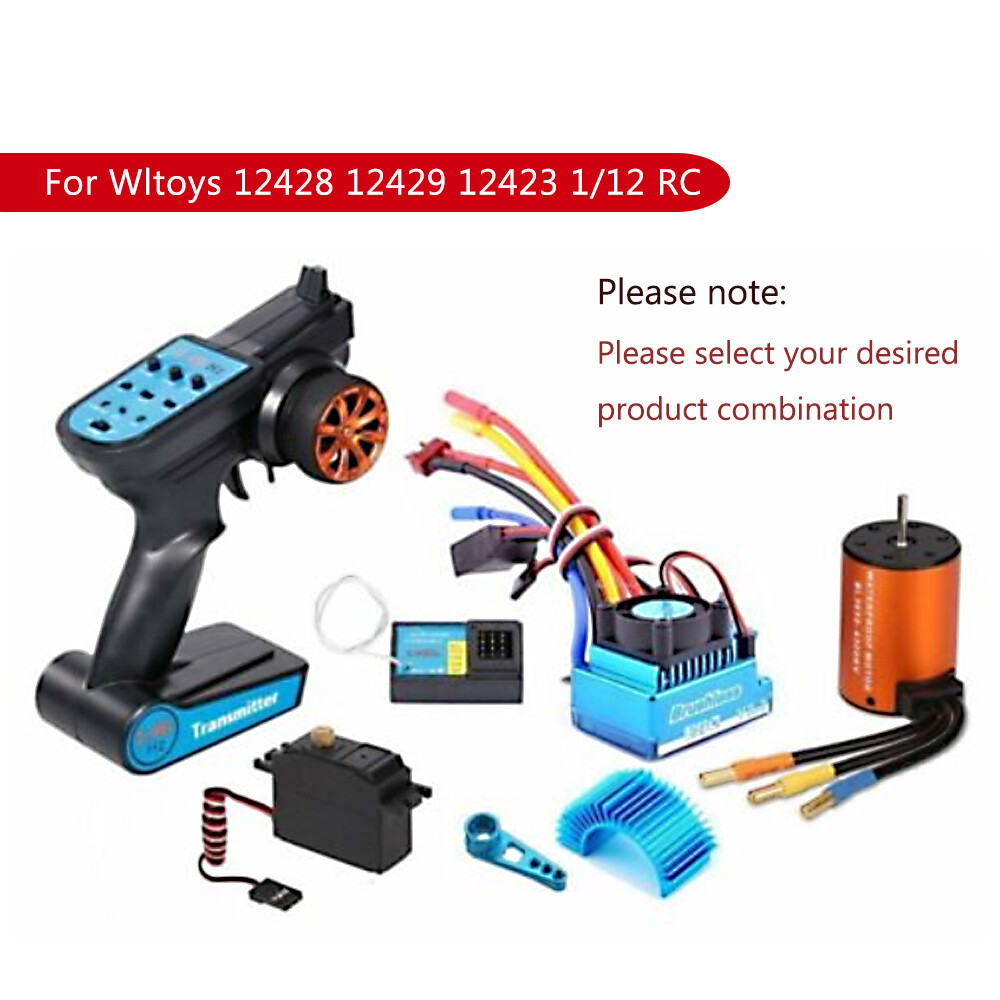 RC Brushless motor Steering Gear/Arm Sets For Wltoys 12428 12429 12423 1/12 RC