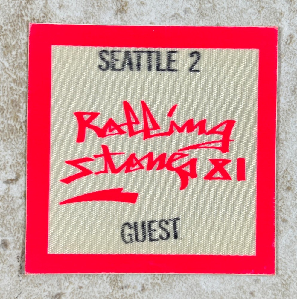 Rolling Stones 1981 Seattle Kingdome Backstage Pass - Rare Unused 10/15/81 Mint