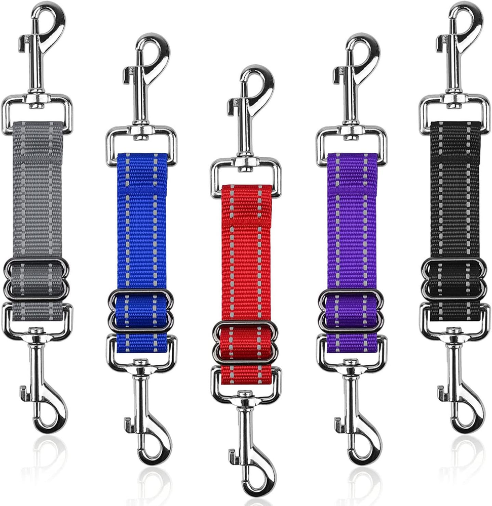Dog Safety Collar Clips 5 Pack Adjustable Prong Collar Backup Clip Reflective Do