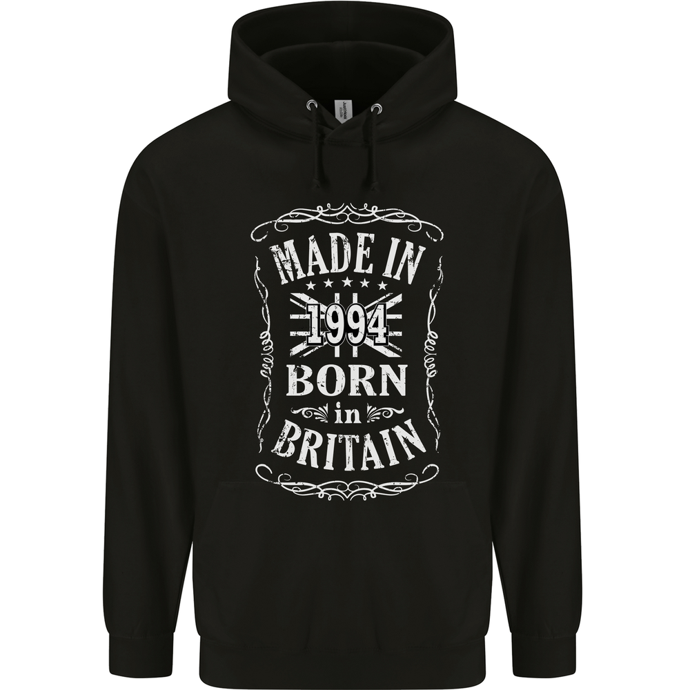 Born In Britain 31st Birthday Made 1994 Mens 80% Cotton Hoodie