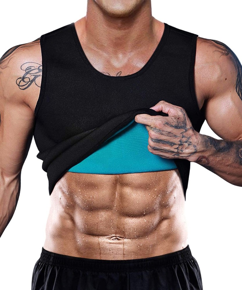 Men's Neoprene Waist Trainer Sauna Vest for Gym & Workouts Hot Sweat Tank Top