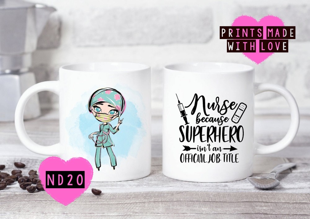 Nurse Gift Nurse Mug Personalised Superhero Friend Gift Girlfriend Wife Husband