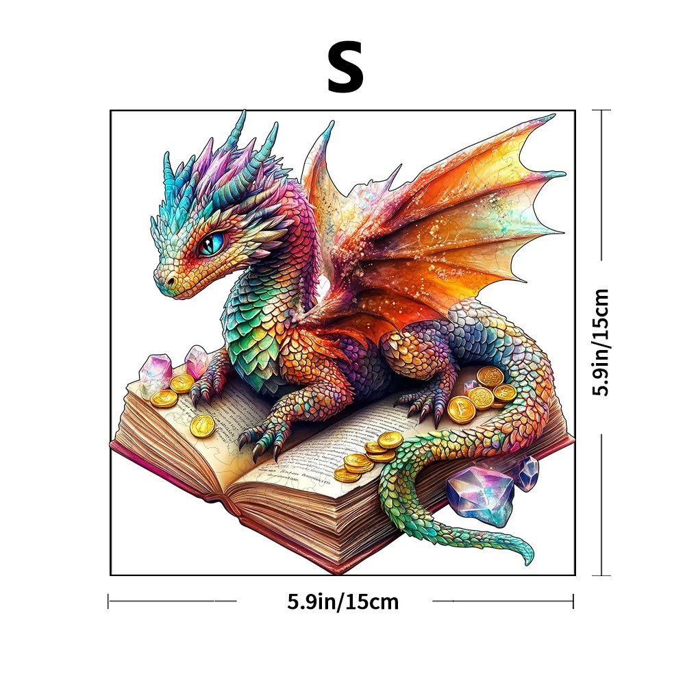 Dragon Wooden Puzzle Irregular Shapes Brain Game Stress Relief Gift for Adults K