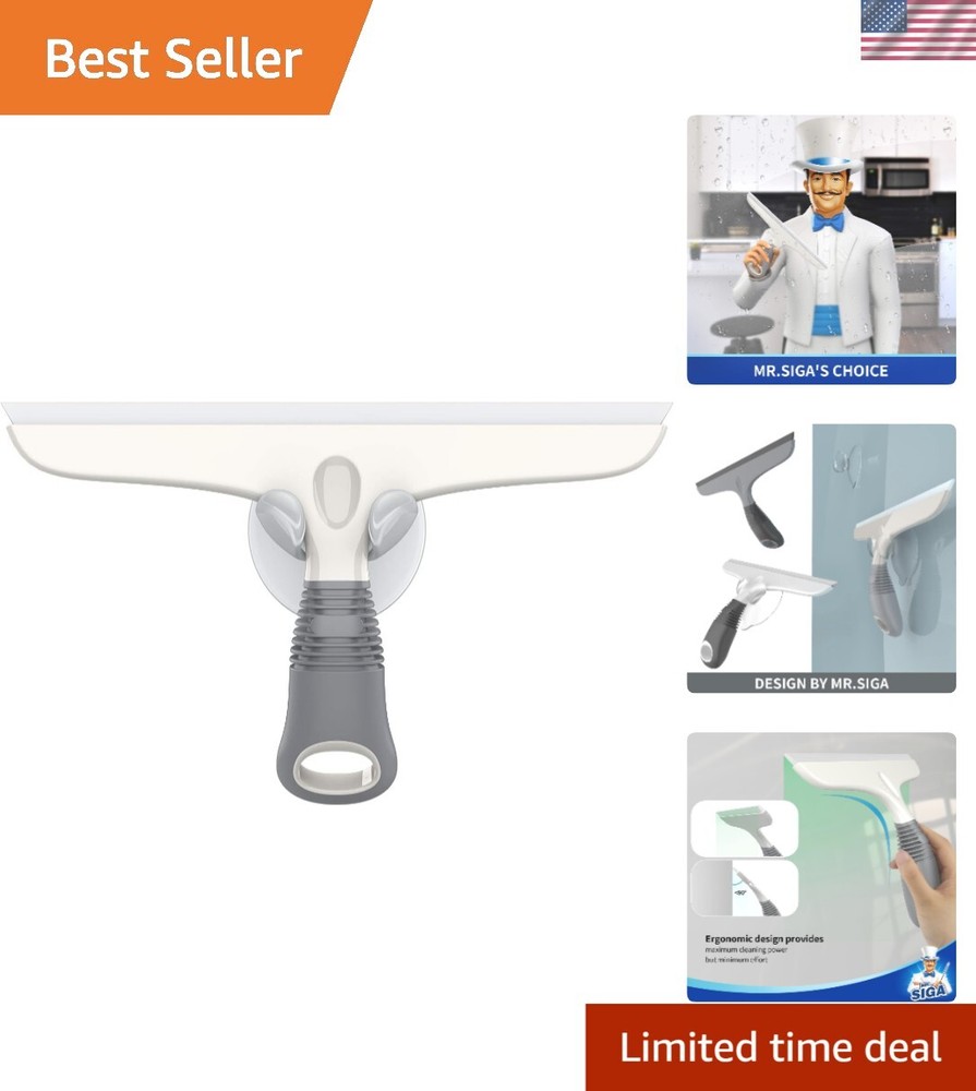 Effortless Cleaning with Silicone Squeegee - Ideal for Glass & Car Windshield