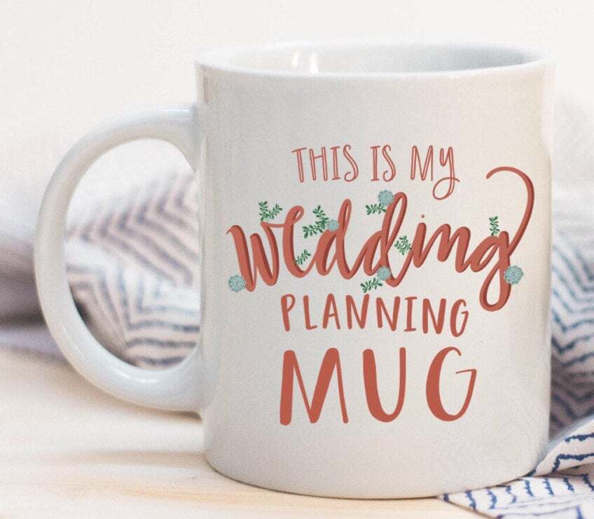 This Is My Wedding Planning Mug Quote Illustrated Ceramic Plastic Travel Coffee
