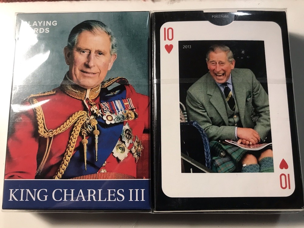 New! King Charles III - British Monarch - 54 Playing Cards -''Piatnik'' Austria.