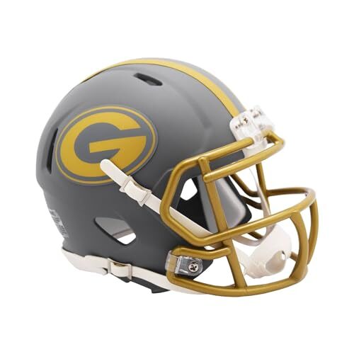 Green Bay Packers Alternate SLATE Speed Mini Football Helmet New in Riddell Box