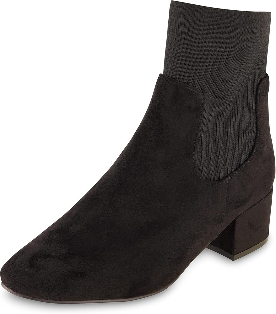 CUSHIONAIRE Women's Romi block heel stretch boot with Memory Foam Padding,...