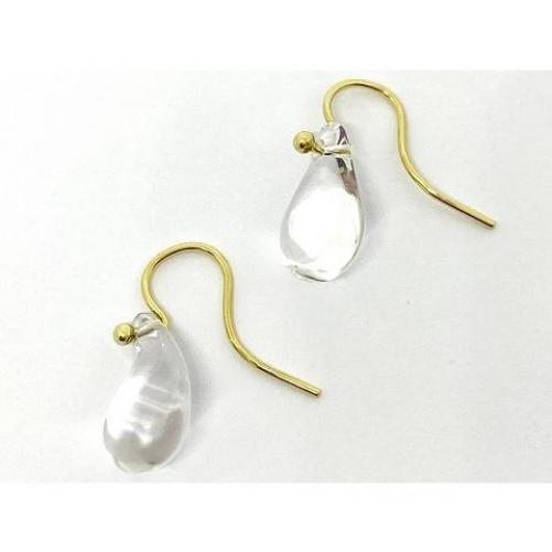 Tiffany & Co. Tiffany K18 quartz earrings, no stone engraving, no accessories