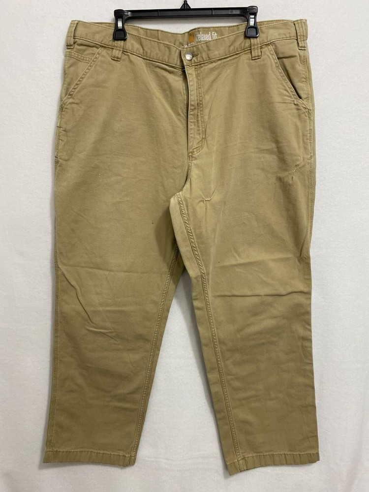 Carhartt Pants Men's Size 42 X 30 Tan Relaxed Fit Canvas Work