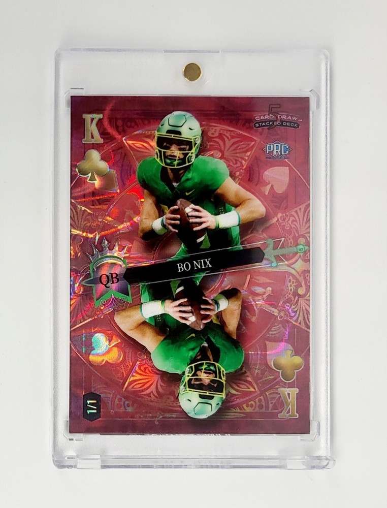 1/1 CASE HIT BO NIX HOLO LUX RC KING Wild Card 5Card Draw Stacked Deck OREGON SP